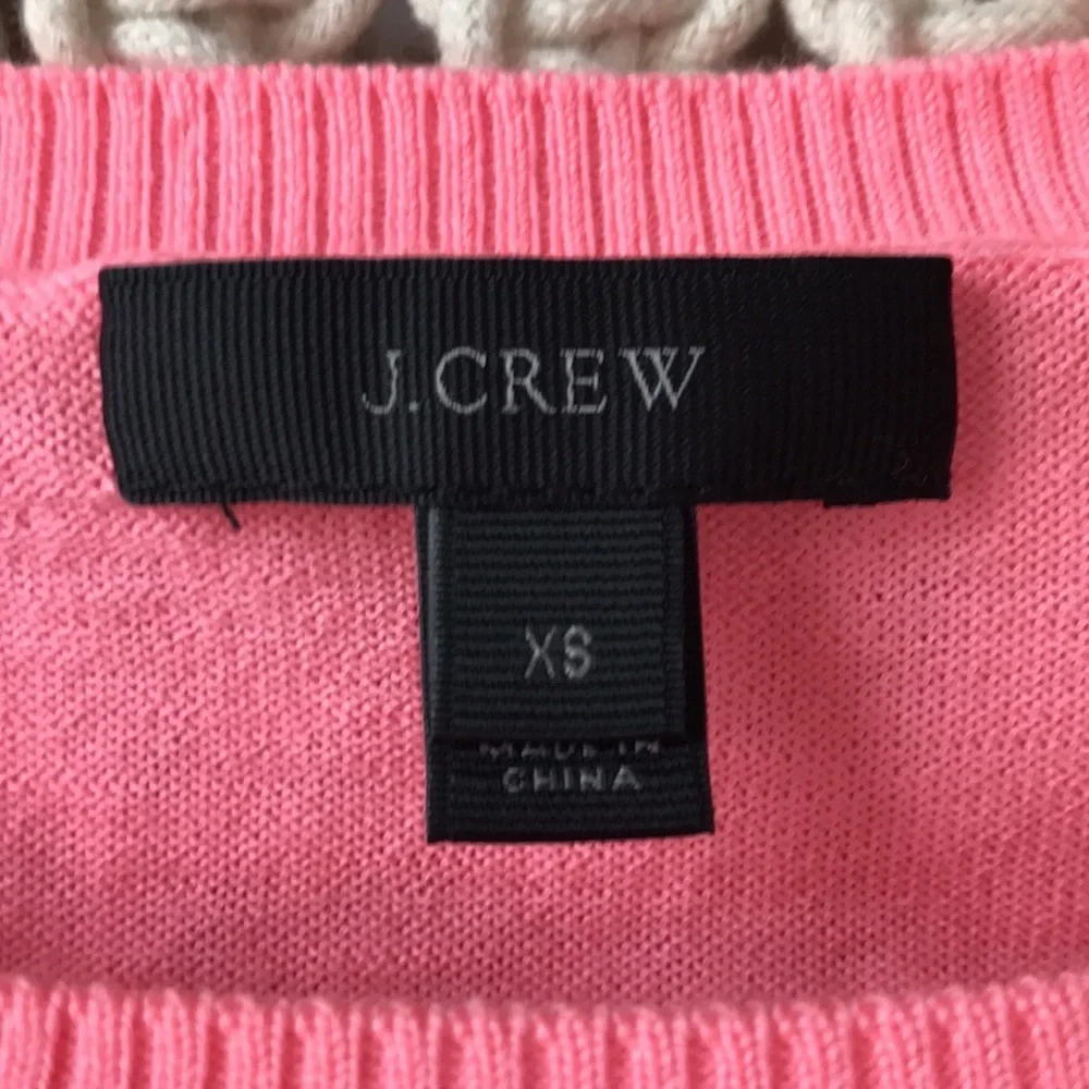 J. Crew pink pullover crew fitted sweater sz XS